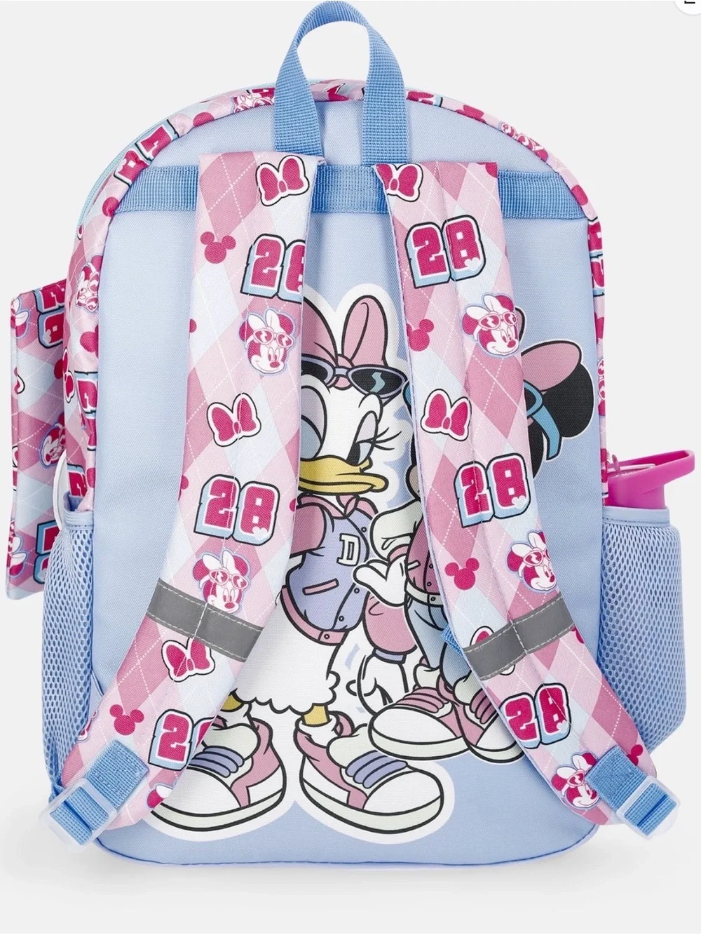 Disney Minnie & Daisy Pink Kids Backpack with Lunch Bag